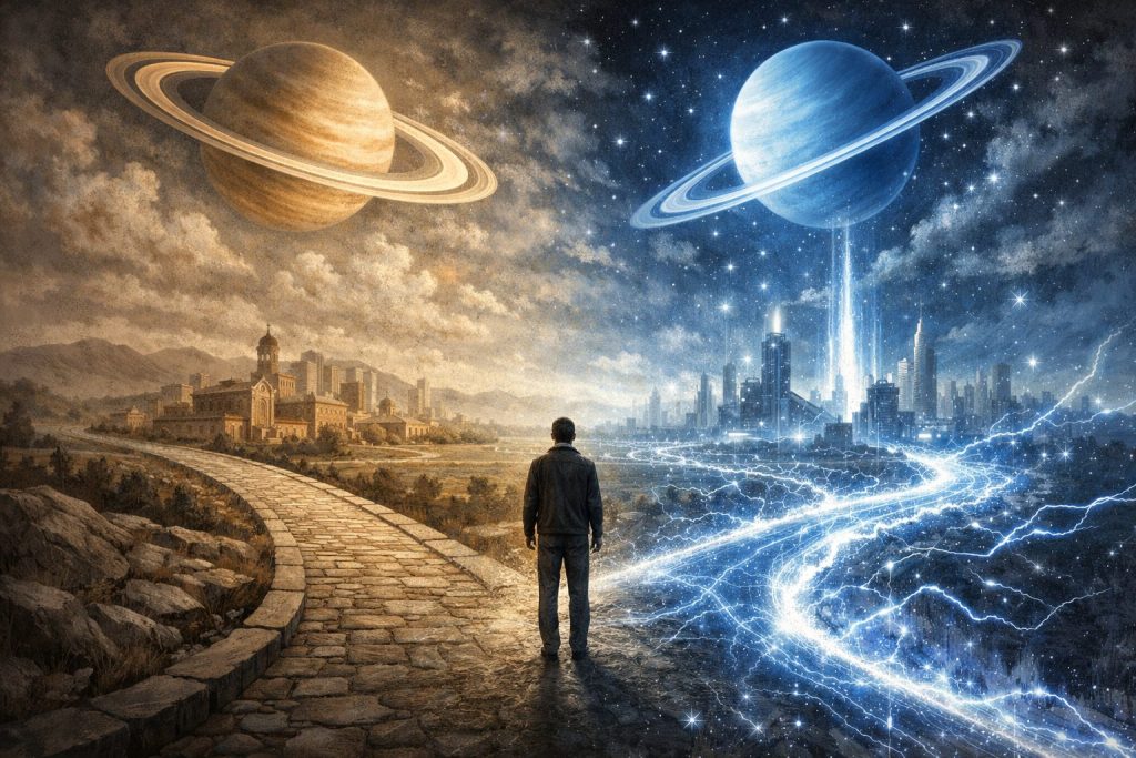 Saturn  - Uran kvadrat